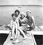 Shirley and  Gail plus two unidentified friends